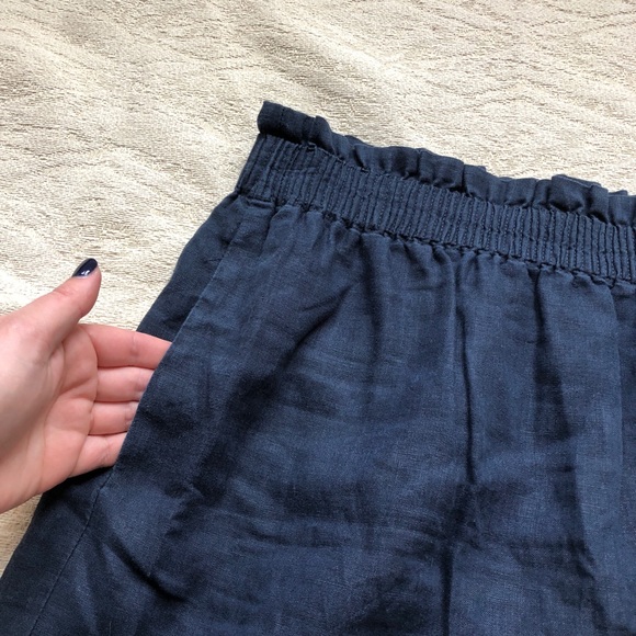 J. Crew City Mini Navy Linen - Picture 3 of 5